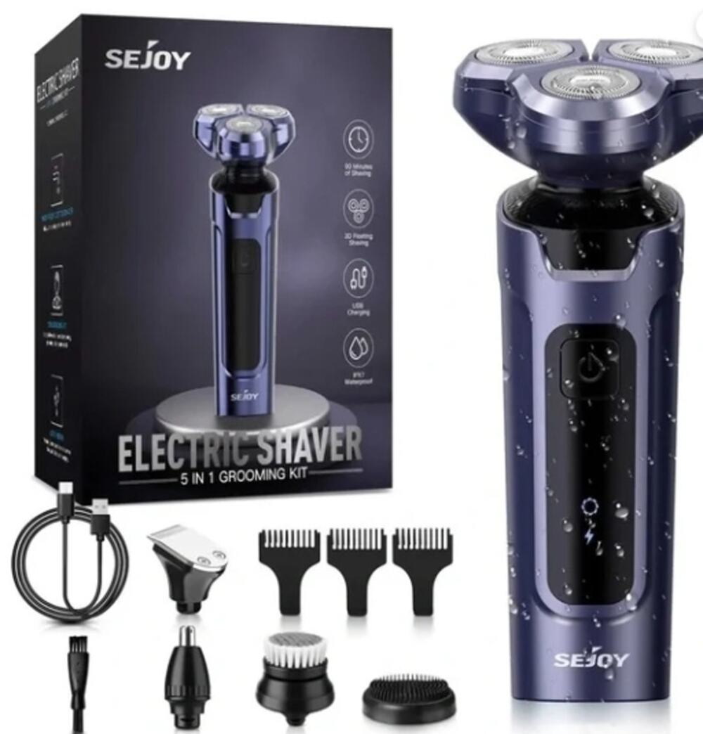 Sejoy 5-in-1 Electric Shaver Grooming Kit, Shaver, Trimmer, New In Open Box